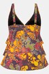 Acid Print Ruffle Front Lined Tankini Set