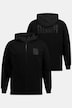 Veste en molleton STHUGE. Capuche en tissu, manches longues et imprimé dans le dos - jusqu'au 8XL