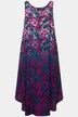 Sheer Gradient Floral Print Sleeveless Dress