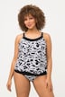 NYC Letter Print Elastic Hem Tankini Set