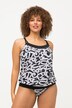 NYC Letter Print Elastic Hem Tankini Set