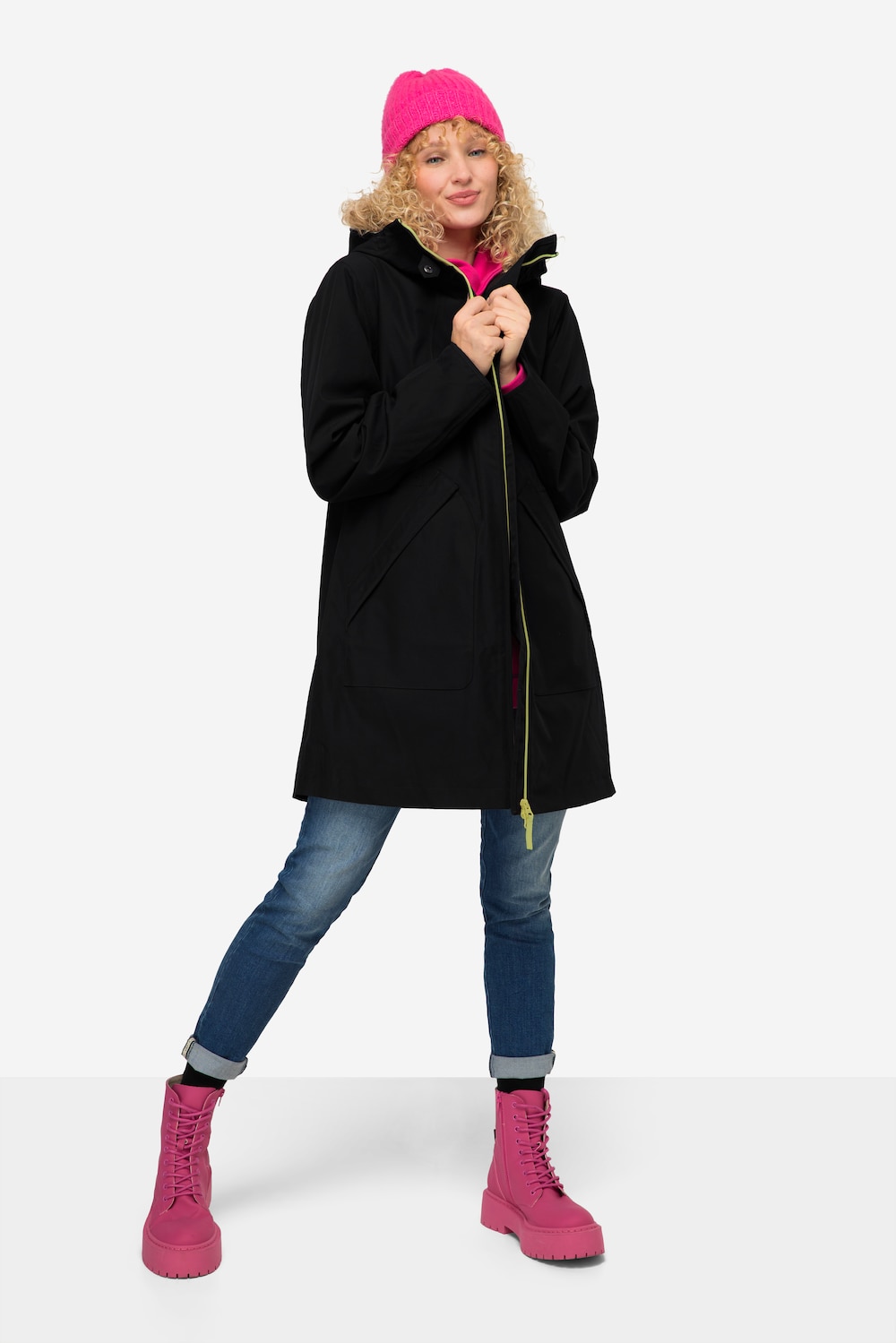 Große Größen Funktions-Jacke, Damen, schwarz, Größe: M, Polyester, LAURASON