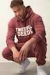STHUGE-hettegenser, lange ermer, oversized, syrevasket, hette, brysttrykk, opptil 8XL