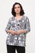 Shirt, grafischer Druck, Tunika-Ausschnitt, 3/4-Arm