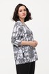 Shirt, grafischer Druck, Tunika-Ausschnitt, 3/4-Arm