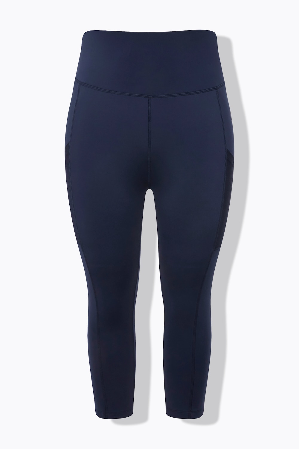 Stora storlekar Trekvartslånga leggings, Dam, blå, storlek: 42/44, Polyester/Elastan, Ulla Popken