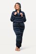 Plush Nordic Pattern Zip-Up Onesie