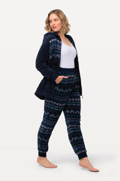 Chaussettes Antidérapantes Pour Femmes - Doublure Peluche, Motif Norvégien - Taille 35-42 - Parfaites Pour L'intérieur En Hiver