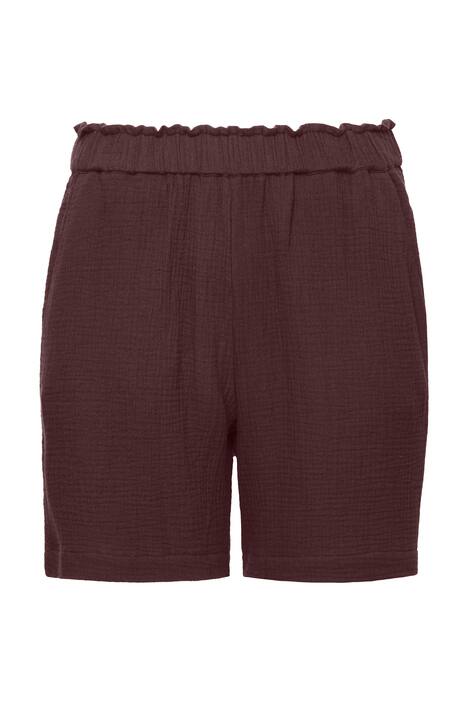 Šortky, široké nohavice, mušelín, elastický pas