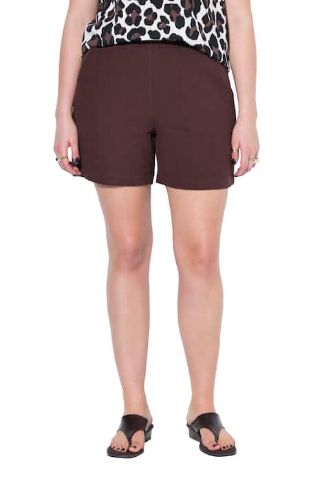 Šortky, široké nohavice, mušelín, elastický pas