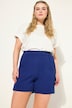 Shorts, wide legs, mousseline, elastische tailleband