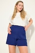 Shorts, wide legs, mousseline, elastische tailleband