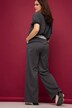 Pantalon à pinces, coupe large, taille haute et ceinture élastique