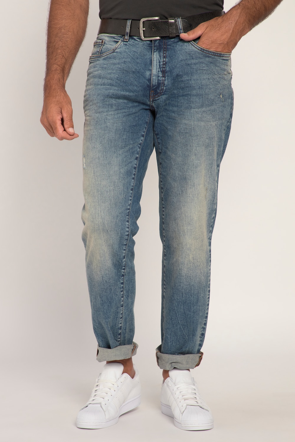 Grote Maten jeans, Heren, blauw, Maat: 66, Katoen, JP1880