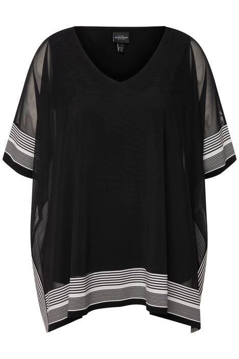 Halenka, borduda, dvouvrstvá, výstřih do V, krátké rukávy