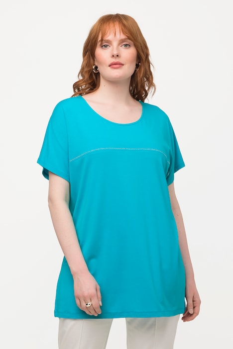 Rivet Detail Short Sleeve Scoop Neck Tee | T-Shirts | Knit Tops & Tees