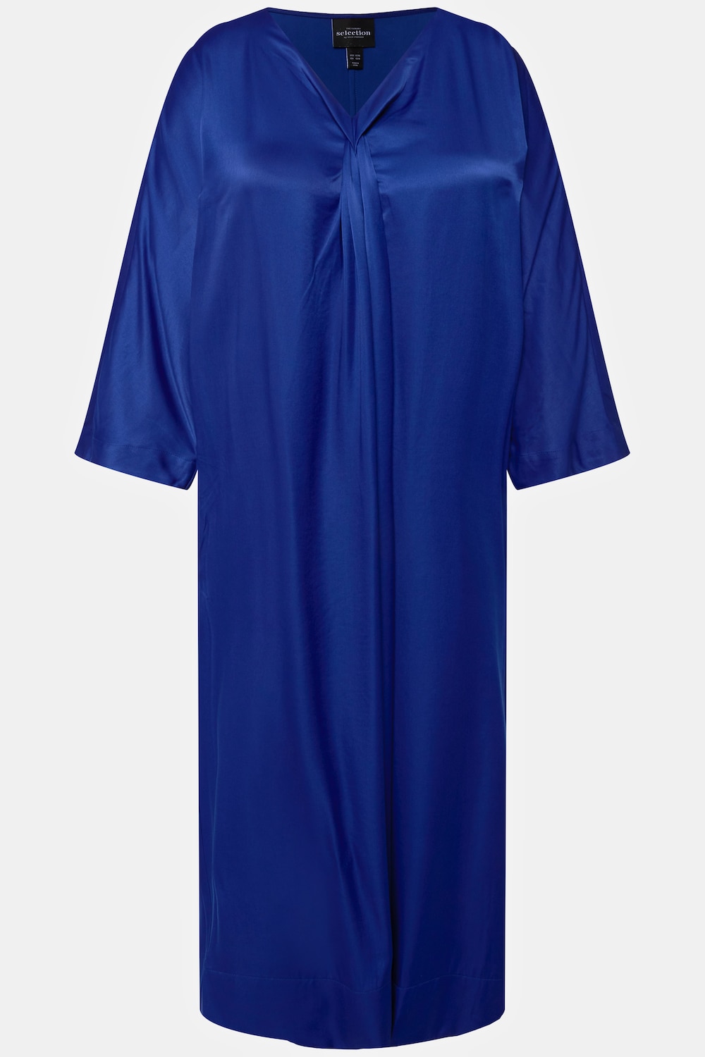 Stora storlekar Midiklänning, Dam, blå, storlek: 46/48, Viskos/Polyester, Ulla Popken