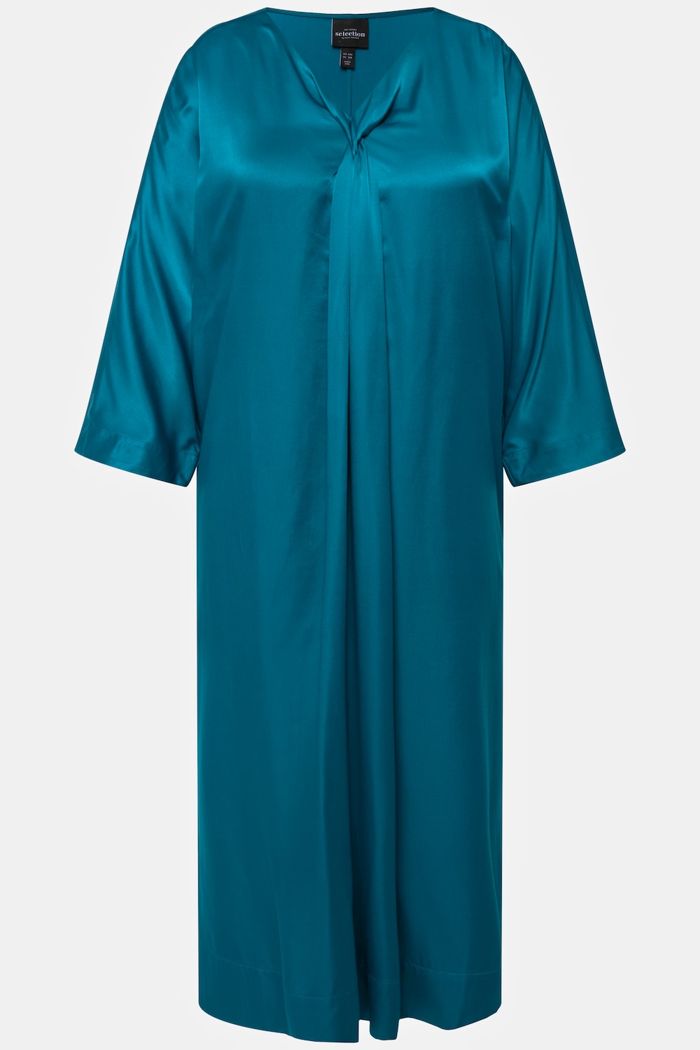 Stora storlekar Midiklänning, Dam, turkos, storlek: 54/56, Viskos/Polyester, Ulla Popken