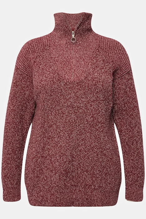 Eco-fur collar twist sweater main image 0