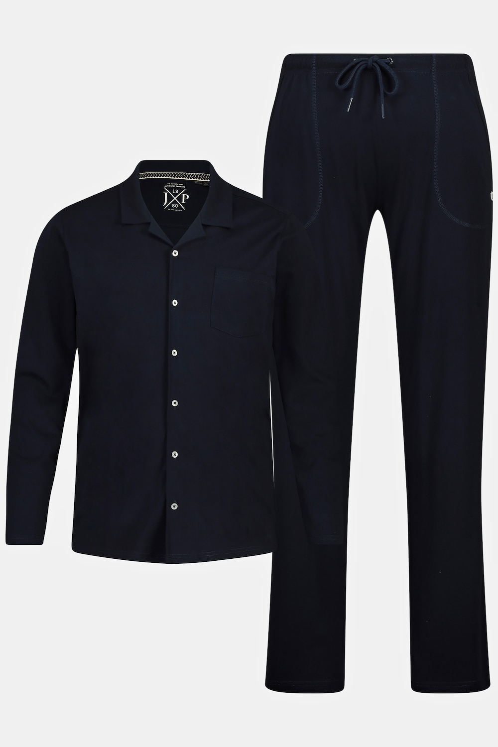 Pyjama, homewear, OEKO-TEX, tweedelig, T-shirt met lange mouwen, revers