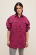 Hemdjacke, oversized, Karo, Hemdkragen, Langarm