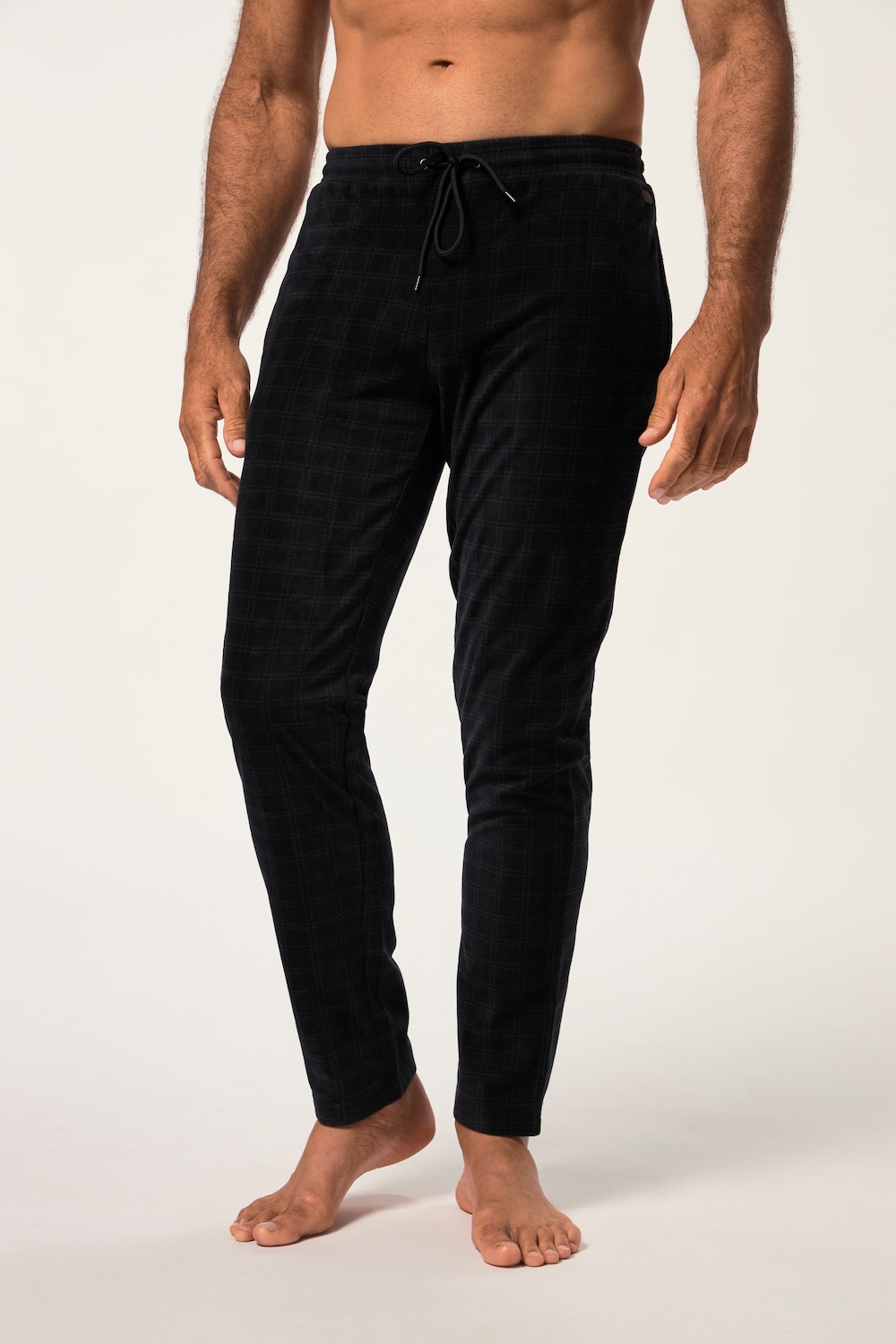 grandes tailles pantalon de pyjama homewear, hommes, bleu, taille: 4xl, polyester, jp1880