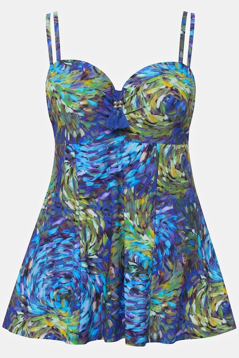 Watercolor Print One Piece Swim Dress | Swimsuits | Swimwear