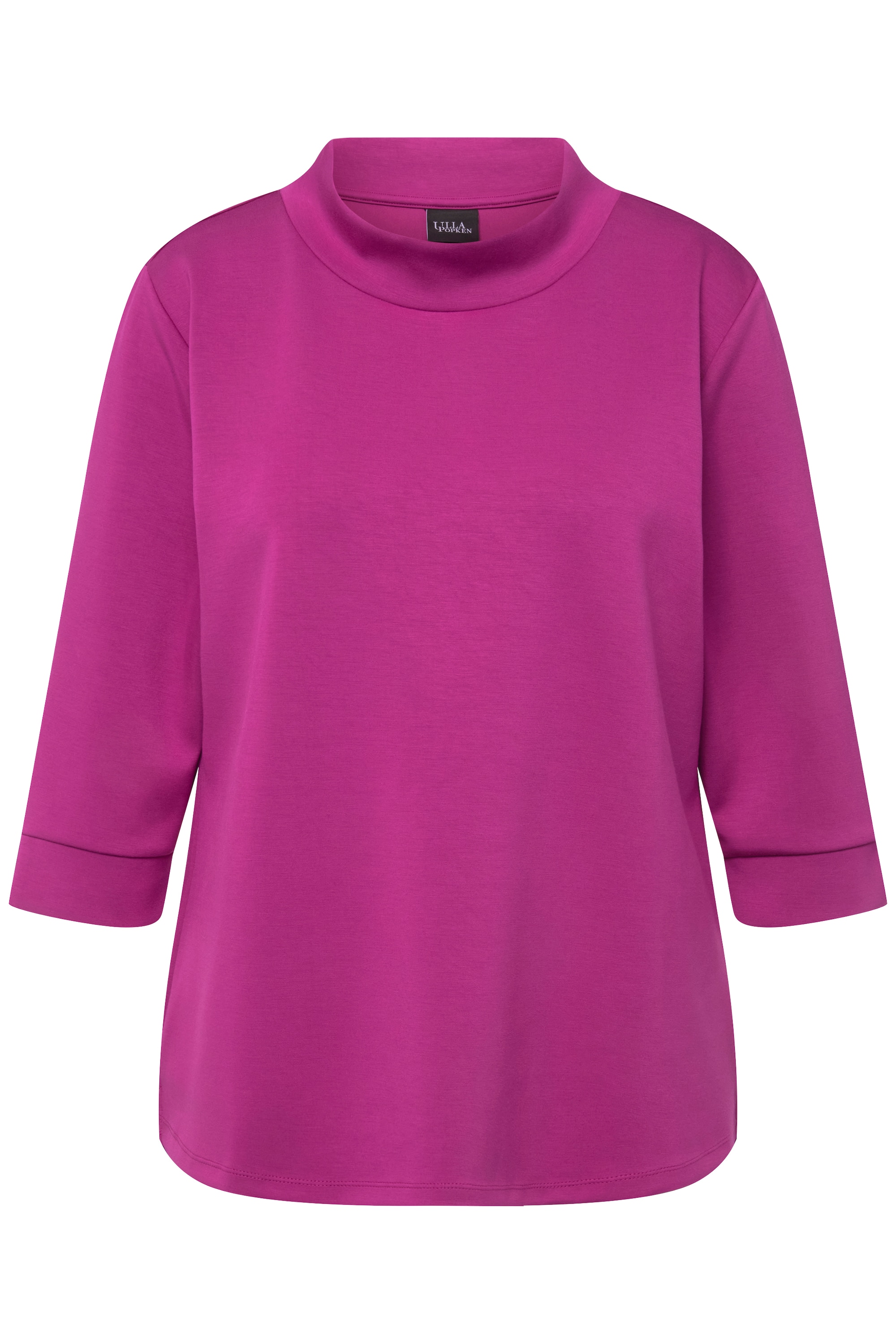 Ulla Popken Damen große Größen Sweatshirt Stehkragen Boxy 3 4 Arm