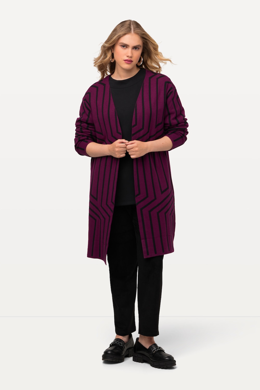 Grote Maten Cardigan, Dames, rood, Maat: 58/60, Viscose/Polyester/Synthetische vezels, Ulla Popken