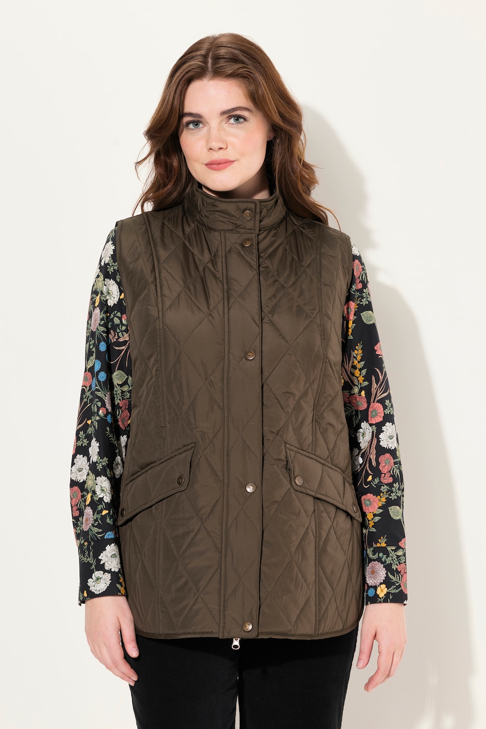 Große Größen Steppweste, Damen, braun, Größe: 42/44, Polyester, Ulla Popken