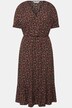 Midikleid, A-Line, Flower Print, V-Ausschnitt, Halbarm