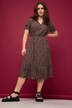 Midikleid, A-Line, Flower Print, V-Ausschnitt, Halbarm