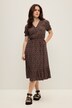 Midikleid, A-Line, Flower Print, V-Ausschnitt, Halbarm