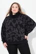 Pullover, Buchstaben, gerippter Rollkragen, Langarm