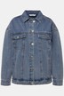 Jeansjacke, oversized, Glitzer, Langarm