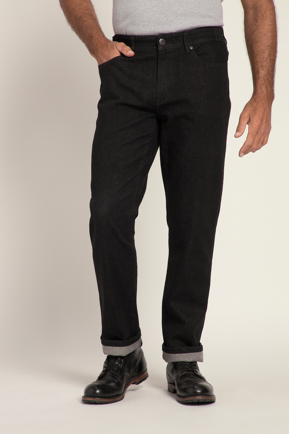grandes tailles jean traveller à coupe regular fit, hommes, noir, taille: 58, coton, jp1880