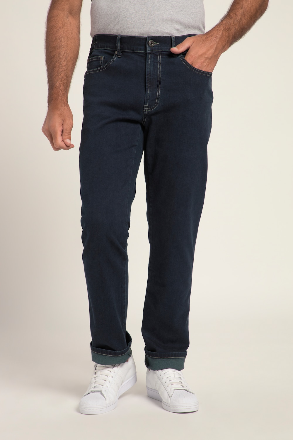 grandes tailles jean traveller à coupe regular fit, hommes, bleu, taille: 62, coton, jp1880