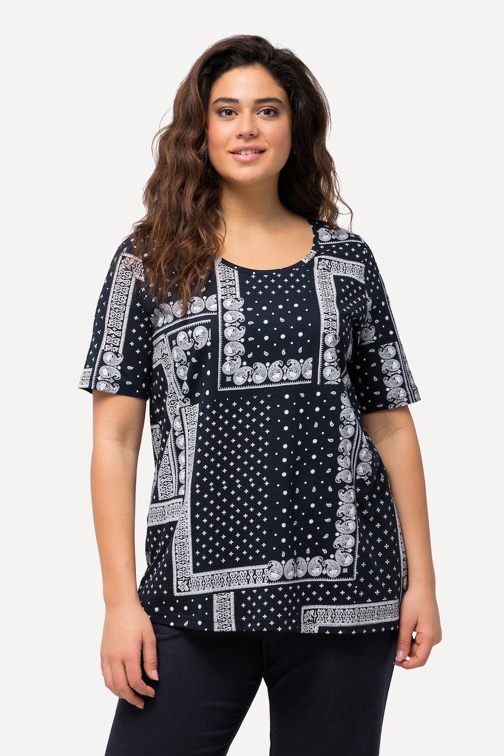 Große Größen T-Shirt, Damen, blau, Größe: 58/60, Baumwolle, Ulla Popken