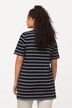 Short Sleeve Stripe Square Neck Knit Tunic