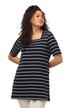 Dlouhé tričko, proužky, Classic střih, hranatý výstřih, krátké rukávy