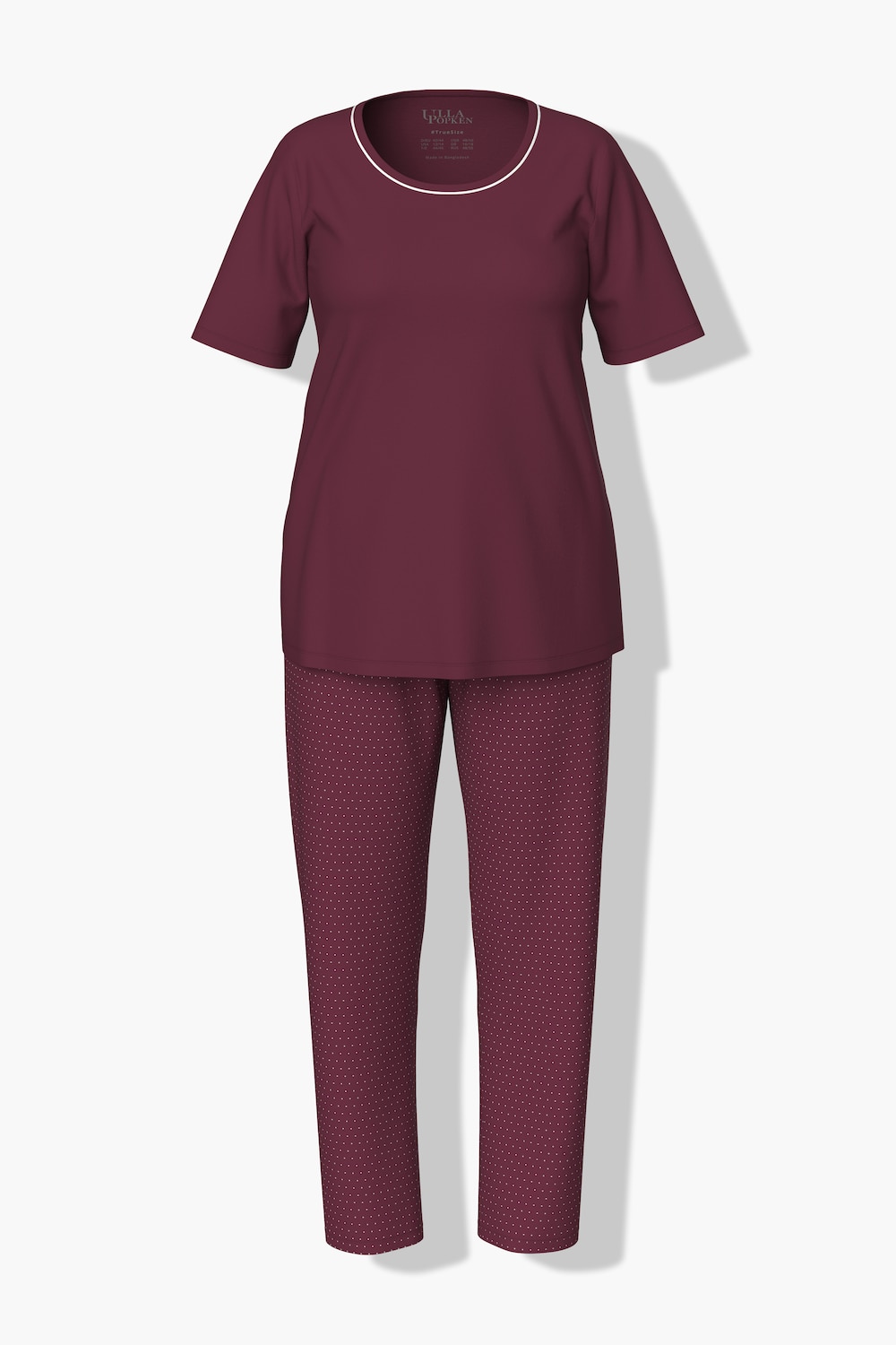 Große Größen Pyjama, Damen, rot, Größe: 54/56, Baumwolle, Ulla Popken