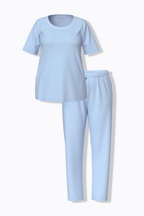 Pyjama, tweedelig, stippen, korte mouw