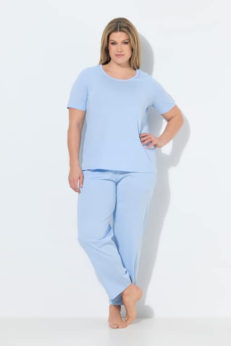 Pyjama, tweedelig, stippen, korte mouw