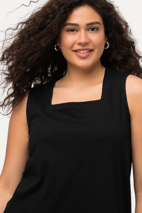 Långt linne i A-linjemodell med fyrkantig ringning