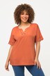 T-Shirt, Spitze, Oversized, Tunika-Ausschnitt, Halbarm