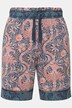 Floral Paisley Bermuda Length Paper Bag Shorts