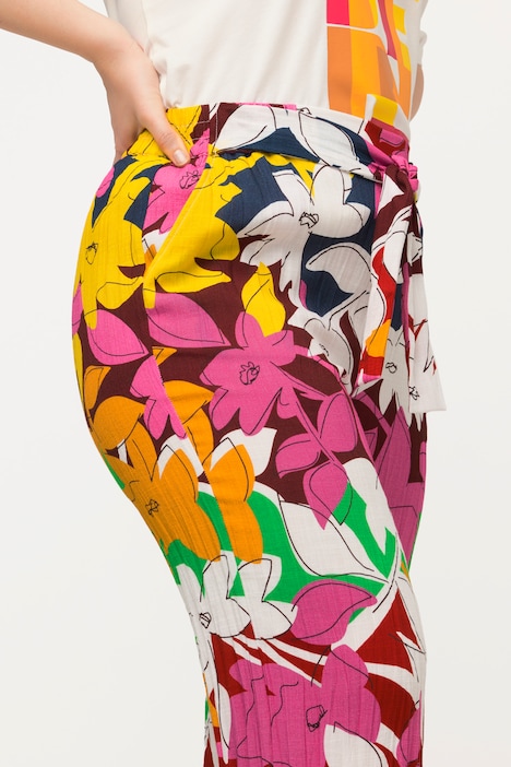 Cropped Floral Print Wide Leg Pants | Culottes | Pants