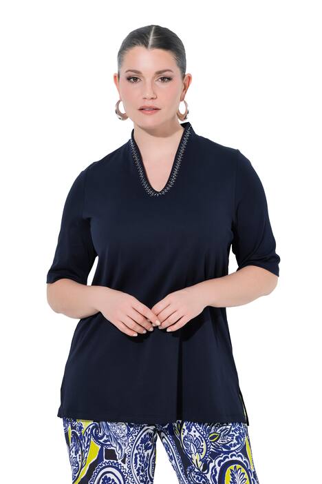 Tričko, Pima bavlna, A střih, kalichový límec, krátké rukávy