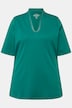 Rhinestone V-Neck Pima Cotton Tee