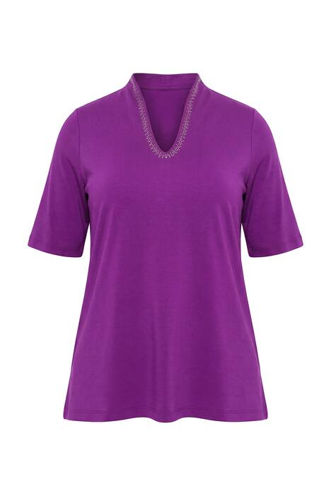 Tričko, Pima bavlna, A střih, kalichový límec, krátké rukávy